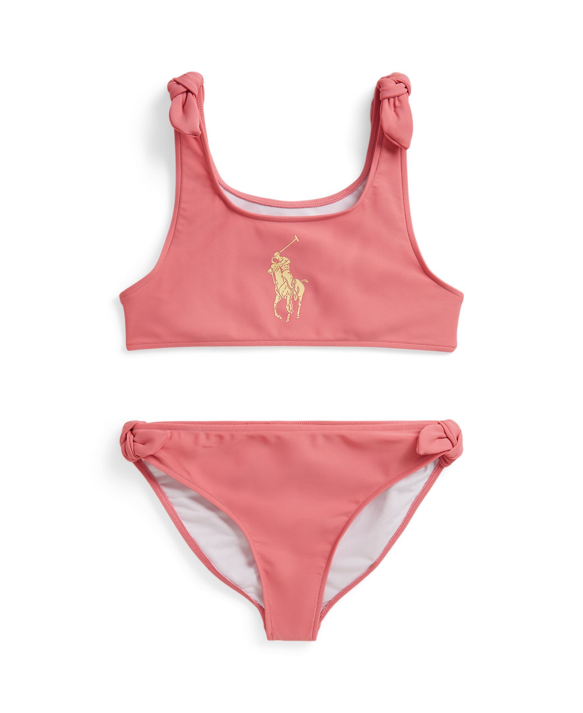 Polo Ralph Lauren Girls’ 7-16 Scoop Neck Bikini Top and Bottom, 2-Piece Set – Desert Rose Polo Ralph Lauren Girls’ 7-16 Scoop Neck Bikini Top and Bottom, 2-Piece Set – Desert Rose