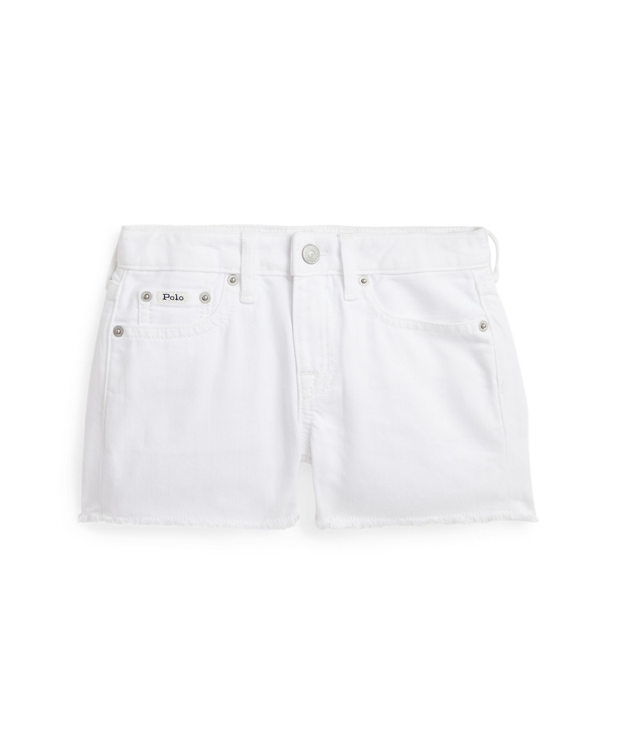 Polo Ralph Lauren Toddler and Little Girls Frayed Denim Shorts – POE WASH V2 Polo Ralph Lauren Toddler and Little Girls Frayed Denim Shorts – POE WASH V2