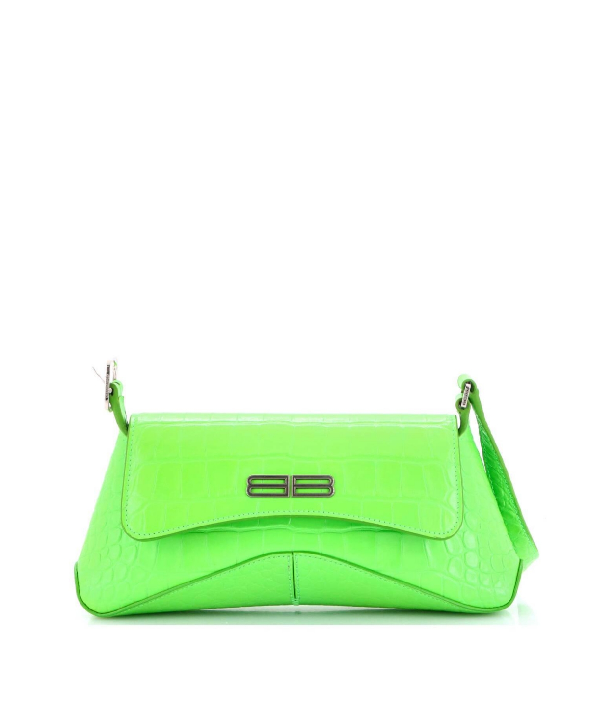 Pre-Owned Balenciaga Medium Xx Flap Street Shoulder Bag Embossed Leather – Green