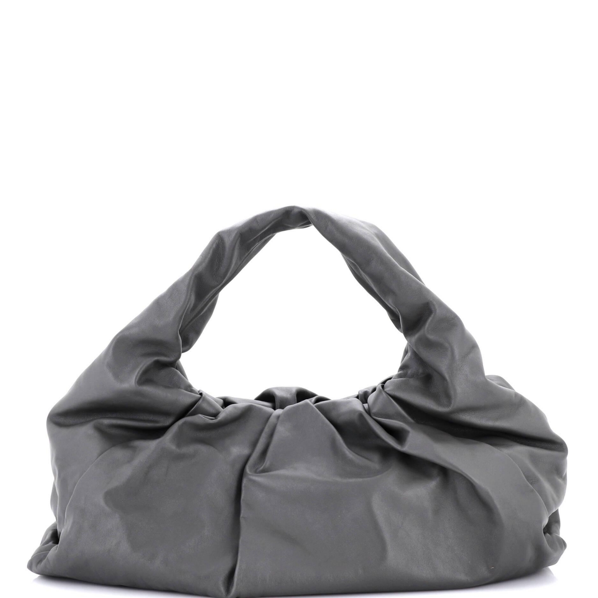 Pre-Owned Bottega Veneta Maxi The Shoulder Pouch Leather – Grey Pre-Owned Bottega Veneta Maxi The Shoulder Pouch Leather – Grey
