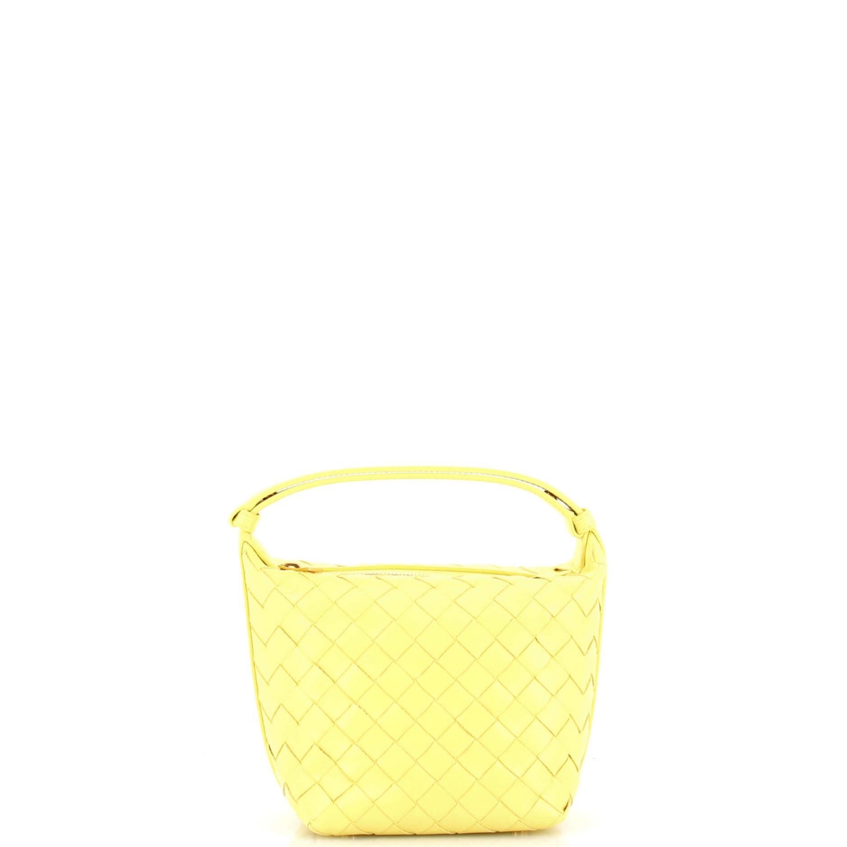 Pre-Owned Bottega Veneta Mini Wallace Shoulder Bag Intrecciato Nappa – Yellow Pre-Owned Bottega Veneta Mini Wallace Shoulder Bag Intrecciato Nappa – Yellow