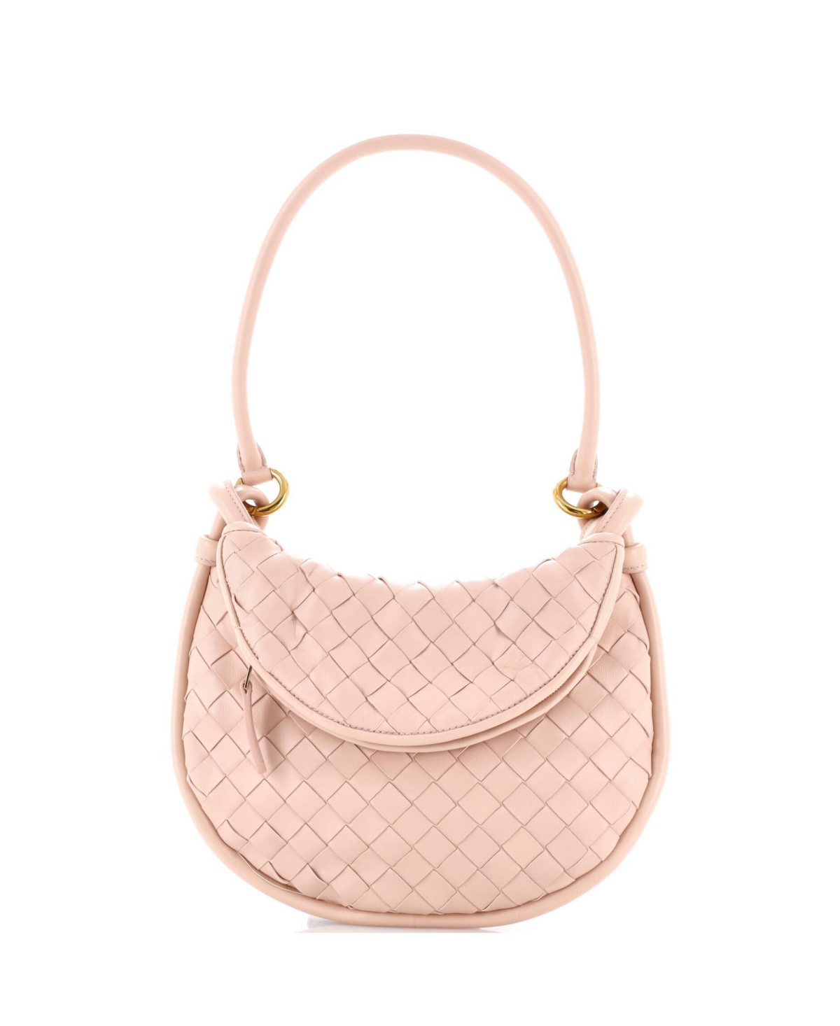 Pre-Owned Bottega Veneta Small Gemelli Shoulder Bag Intrecciato Leather – Pink