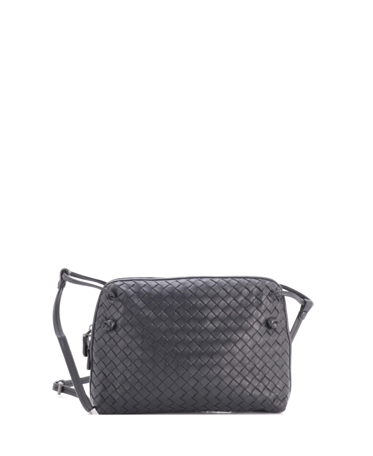Pre-Owned Bottega Veneta Small Nodini Crossbody Bag Intrecciato Nappa – Black Pre-Owned Bottega Veneta Small Nodini Crossbody Bag Intrecciato Nappa – Black