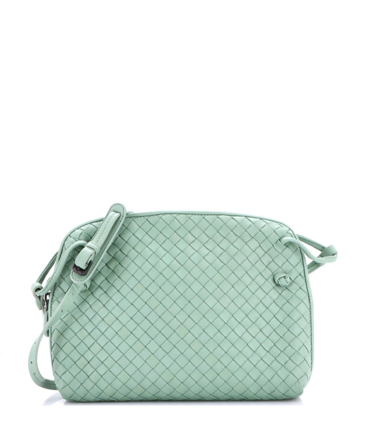 Pre-Owned Bottega Veneta Small Nodini Crossbody Bag Intrecciato Nappa – Green Pre-Owned Bottega Veneta Small Nodini Crossbody Bag Intrecciato Nappa – Green