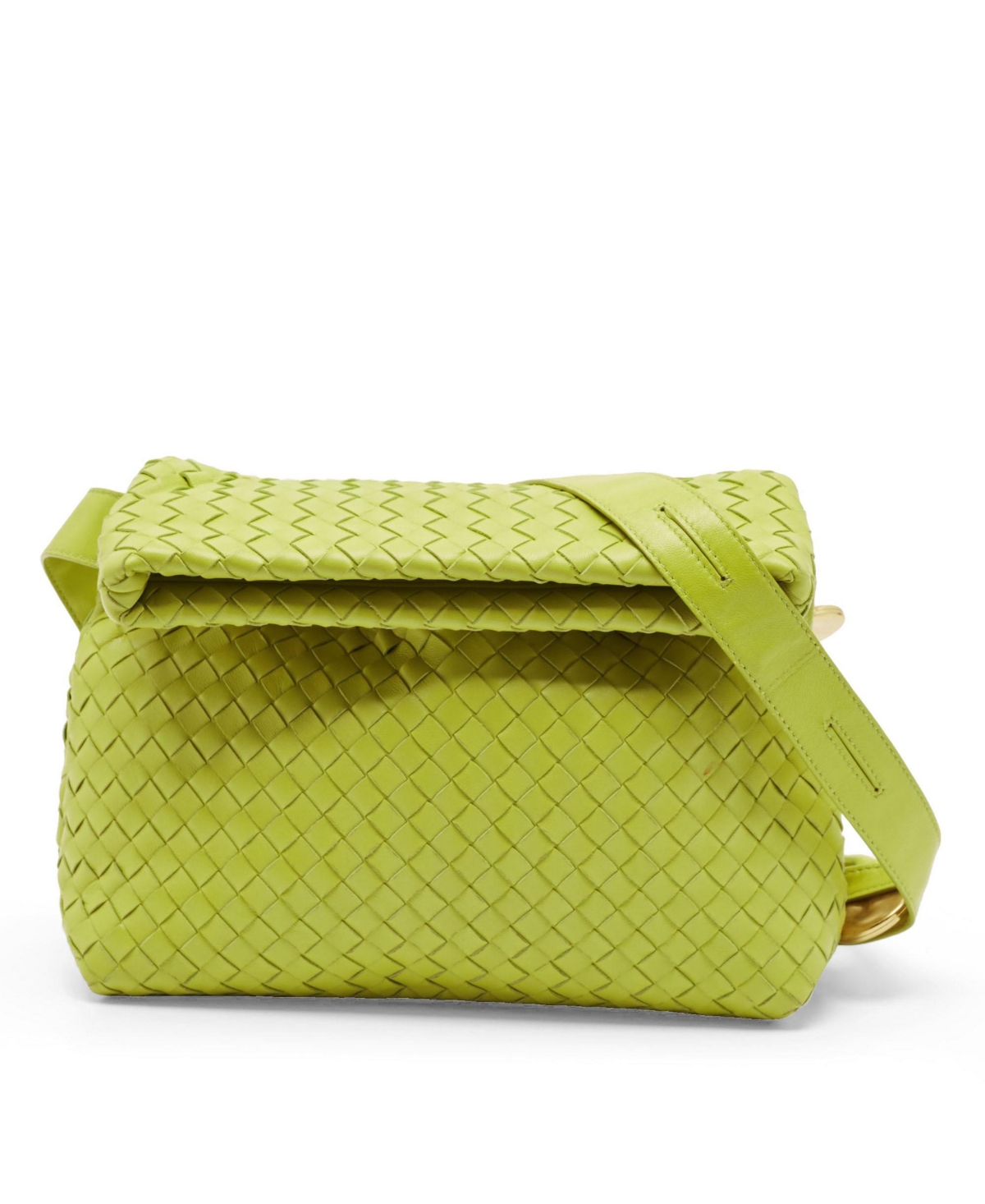 Pre-Owned Bottega Veneta Women’s Bv Fold Intrecciato Leather Shoulder Bag – Green Pre-Owned Bottega Veneta Women’s Bv Fold Intrecciato Leather Shoulder Bag – Green
