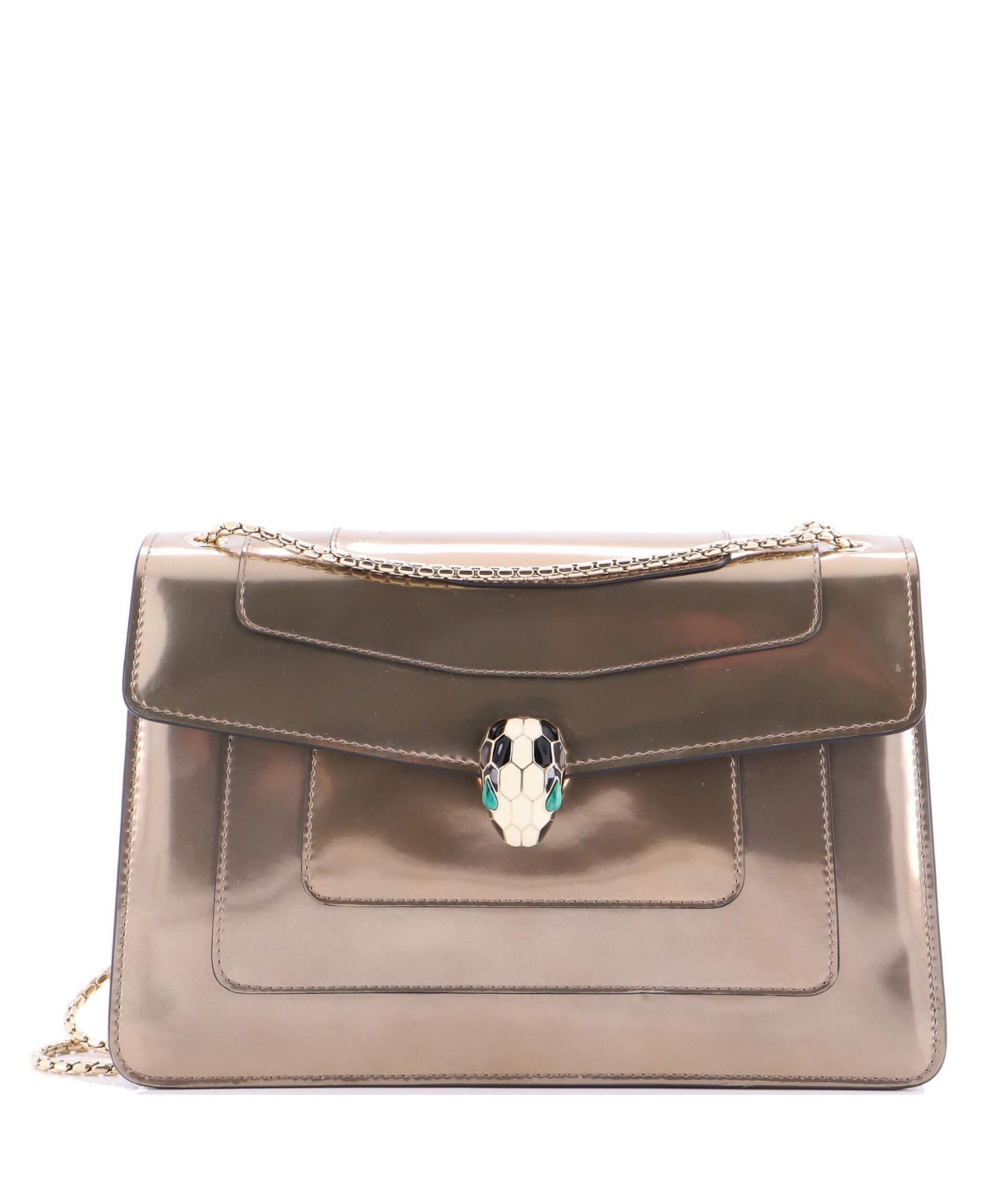 Pre-Owned Bvlgari Medium Serpenti Forever Shoulder Bag Metallic Leather – Silver Pre-Owned Bvlgari Medium Serpenti Forever Shoulder Bag Metallic Leather – Silver