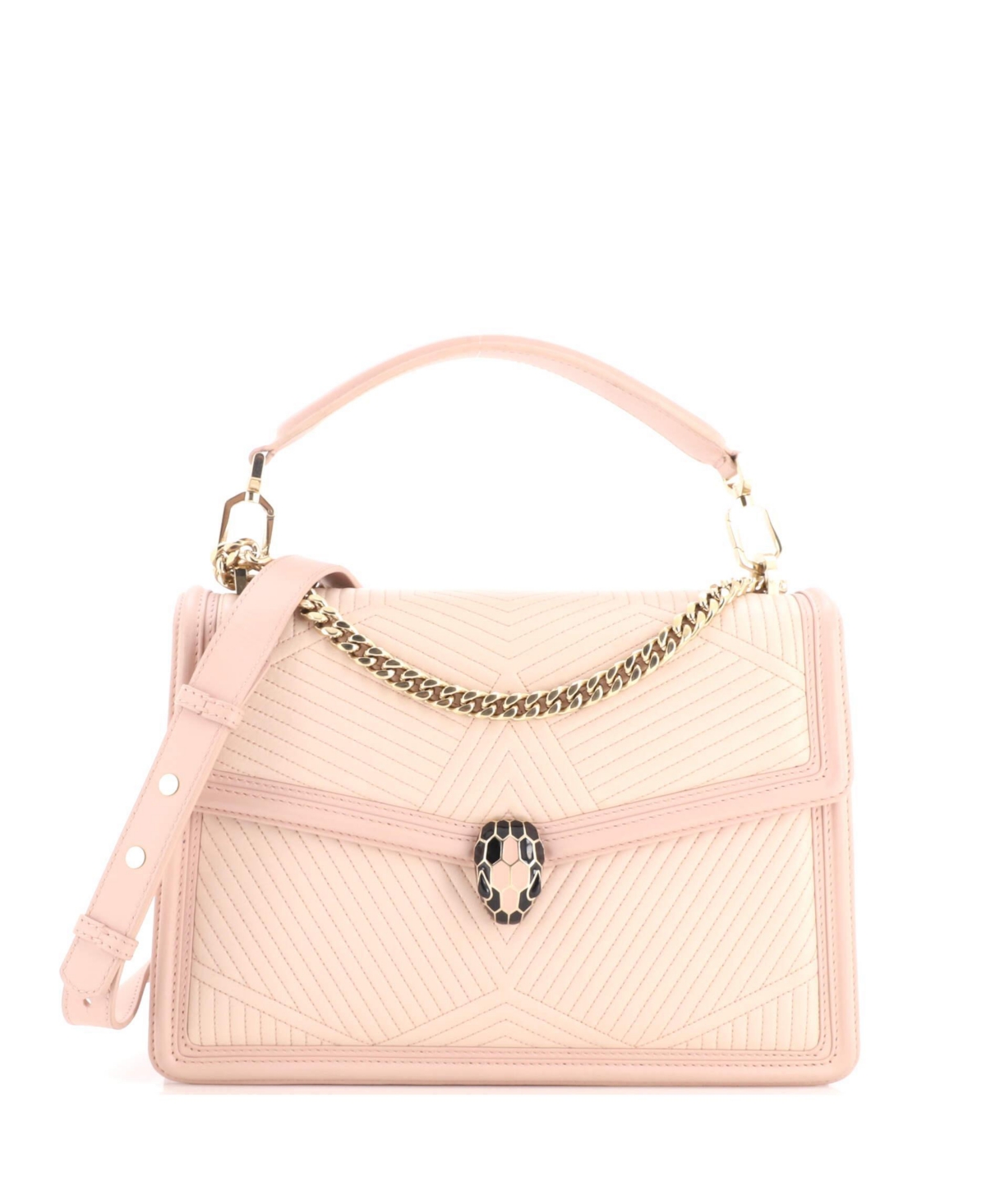 Pre-Owned Bvlgari Medium Serpenti Forever Shoulder Bag Quilted Leather – Natural Pre-Owned Bvlgari Medium Serpenti Forever Shoulder Bag Quilted Leather – Natural