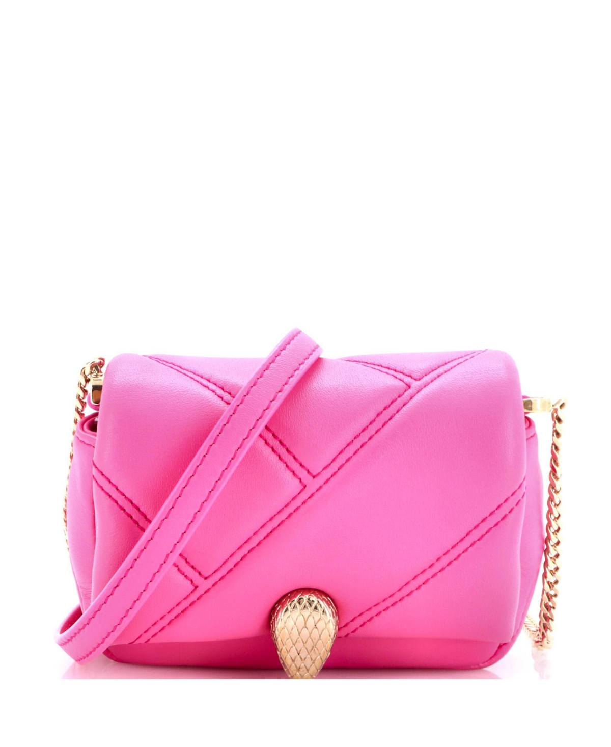 Pre-Owned Bvlgari Micro Serpenti Cabochon Shoulder Bag Diagonal Quilted Leather – Pink Pre-Owned Bvlgari Micro Serpenti Cabochon Shoulder Bag Diagonal Quilted Leather – Pink