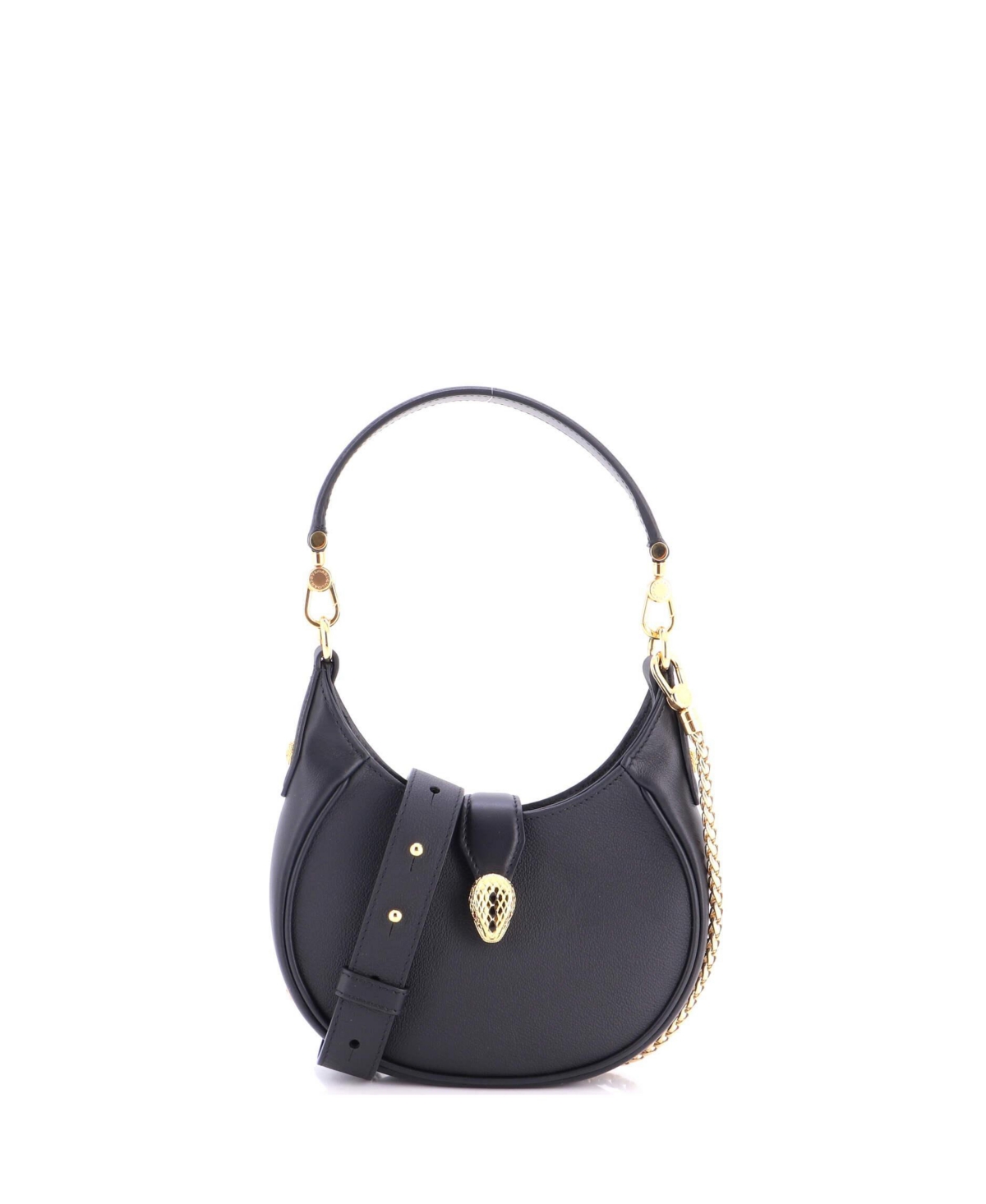Pre-Owned Bvlgari Mini Serpenti Ellipse Crossbody Bag Leather – Black Pre-Owned Bvlgari Mini Serpenti Ellipse Crossbody Bag Leather – Black
