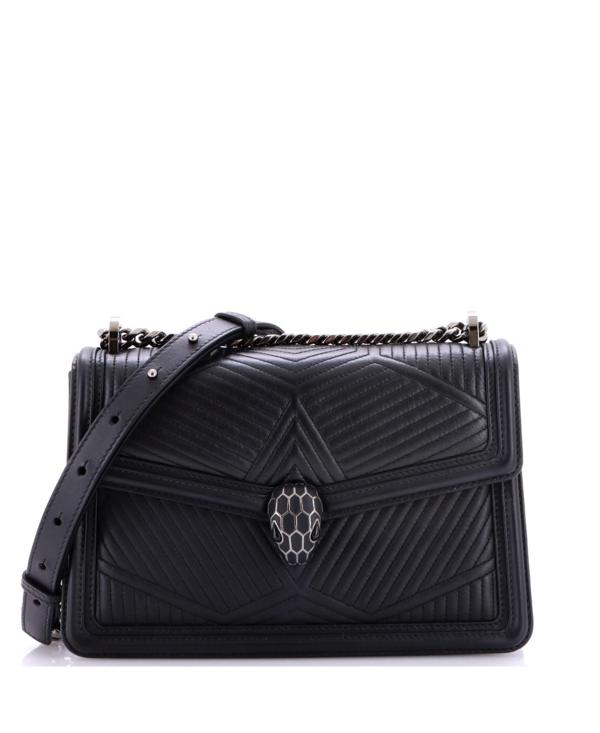 Pre-Owned Bvlgari Small Serpenti Forever Shoulder Bag Quilted Leather – Black Pre-Owned Bvlgari Small Serpenti Forever Shoulder Bag Quilted Leather – Black