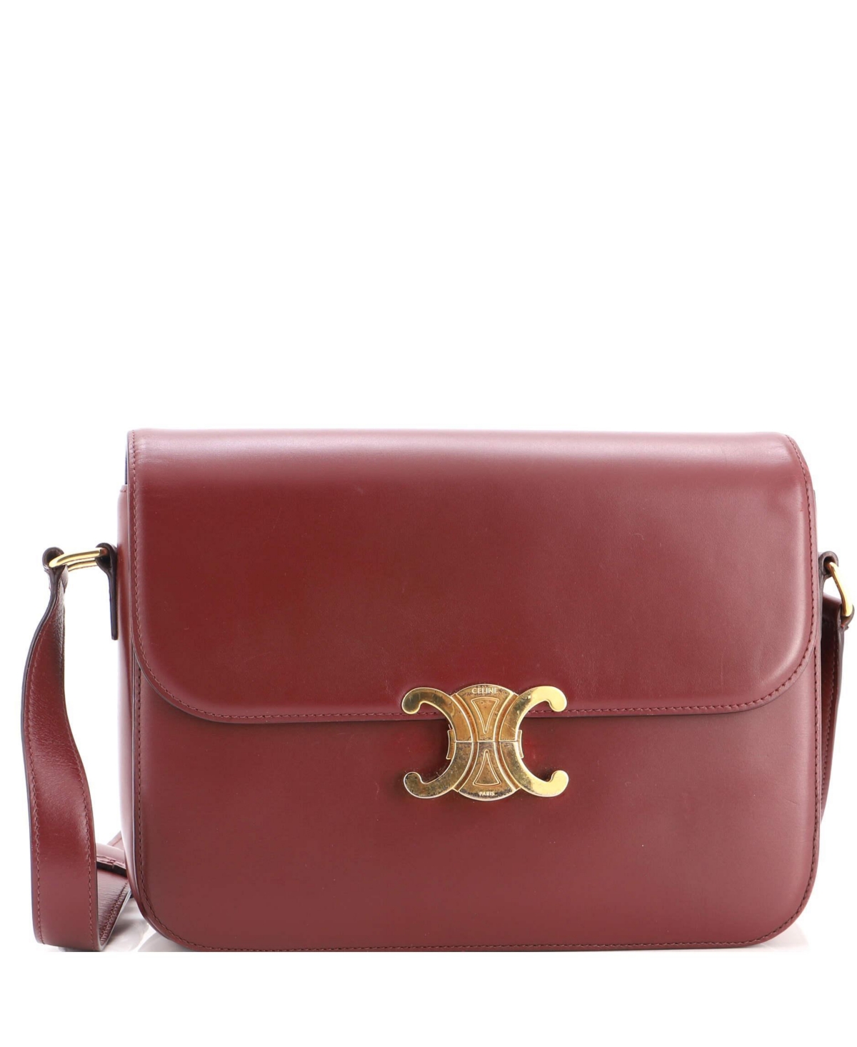 Pre-Owned Celine Large Triomphe Shoulder Bag Smooth Calfskin – Red Pre-Owned Celine Large Triomphe Shoulder Bag Smooth Calfskin – Red