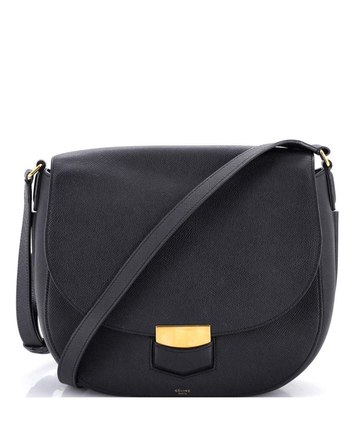 Pre-Owned Celine Medium Trotteur Crossbody Bag Calfskin – Black Pre-Owned Celine Medium Trotteur Crossbody Bag Calfskin – Black