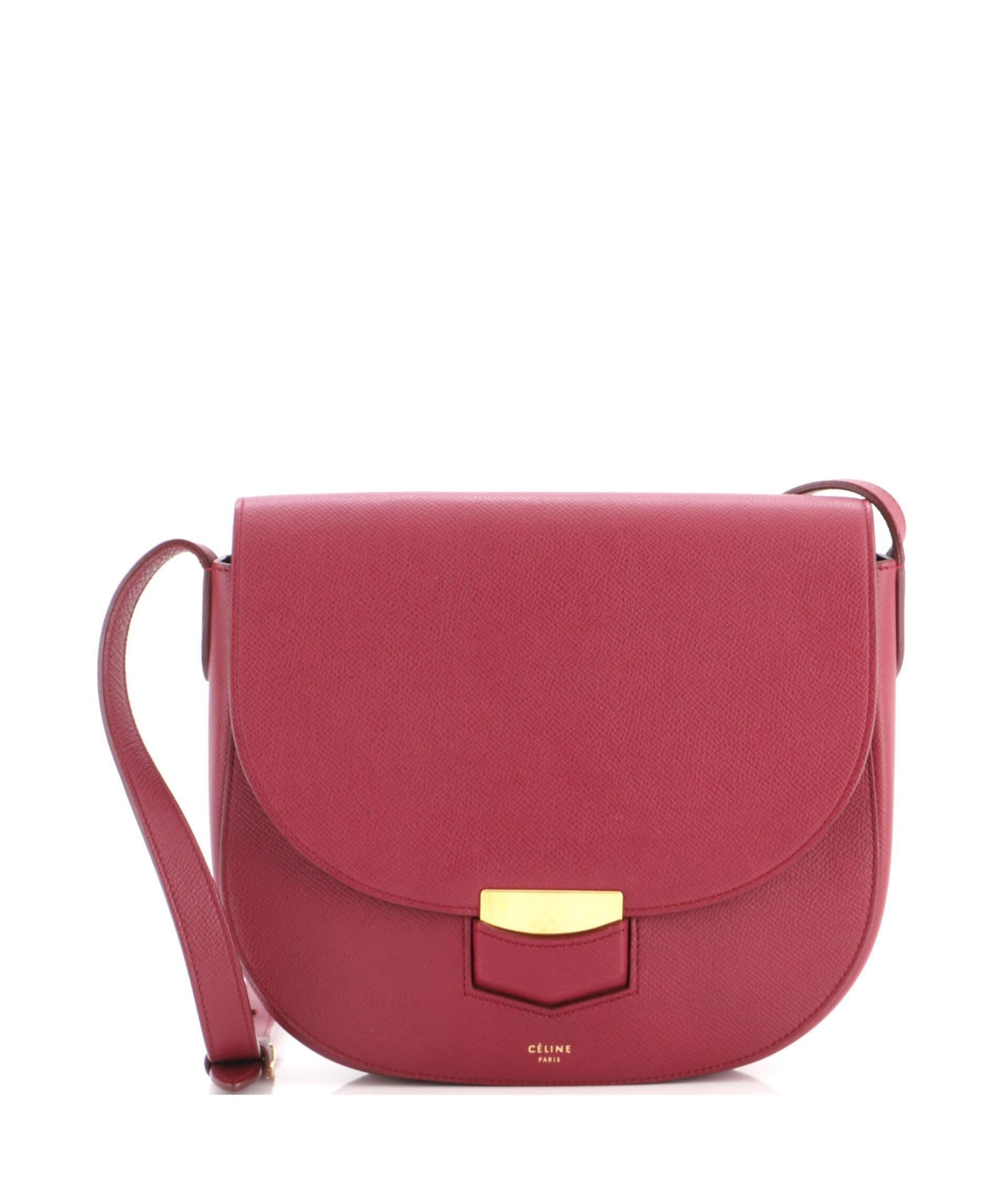 Pre-Owned Celine Medium Trotteur Crossbody Bag Grainy Leather – Brown