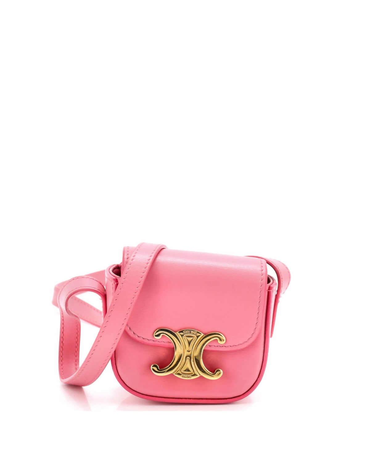 Pre-Owned Celine Mini Claude Shoulder Bag Leather – Pink Pre-Owned Celine Mini Claude Shoulder Bag Leather – Pink