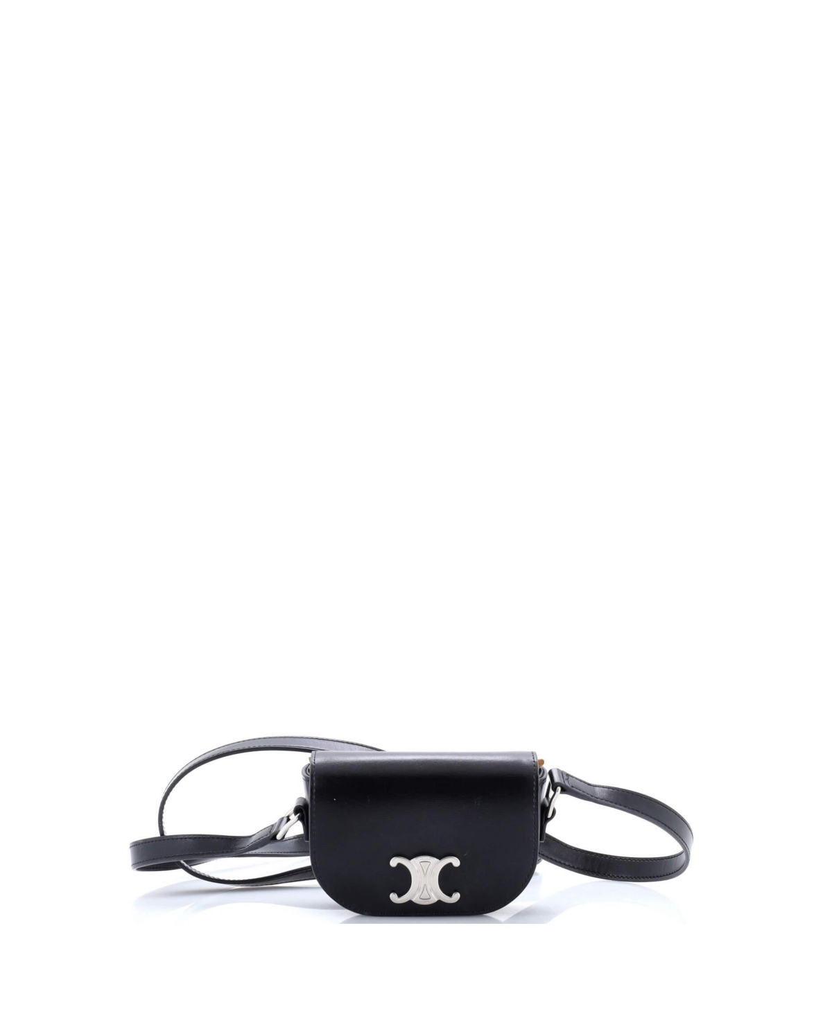 Pre-Owned Celine Small Besace Triomphe Shoulder Bag Leather – Black Pre-Owned Celine Small Besace Triomphe Shoulder Bag Leather – Black