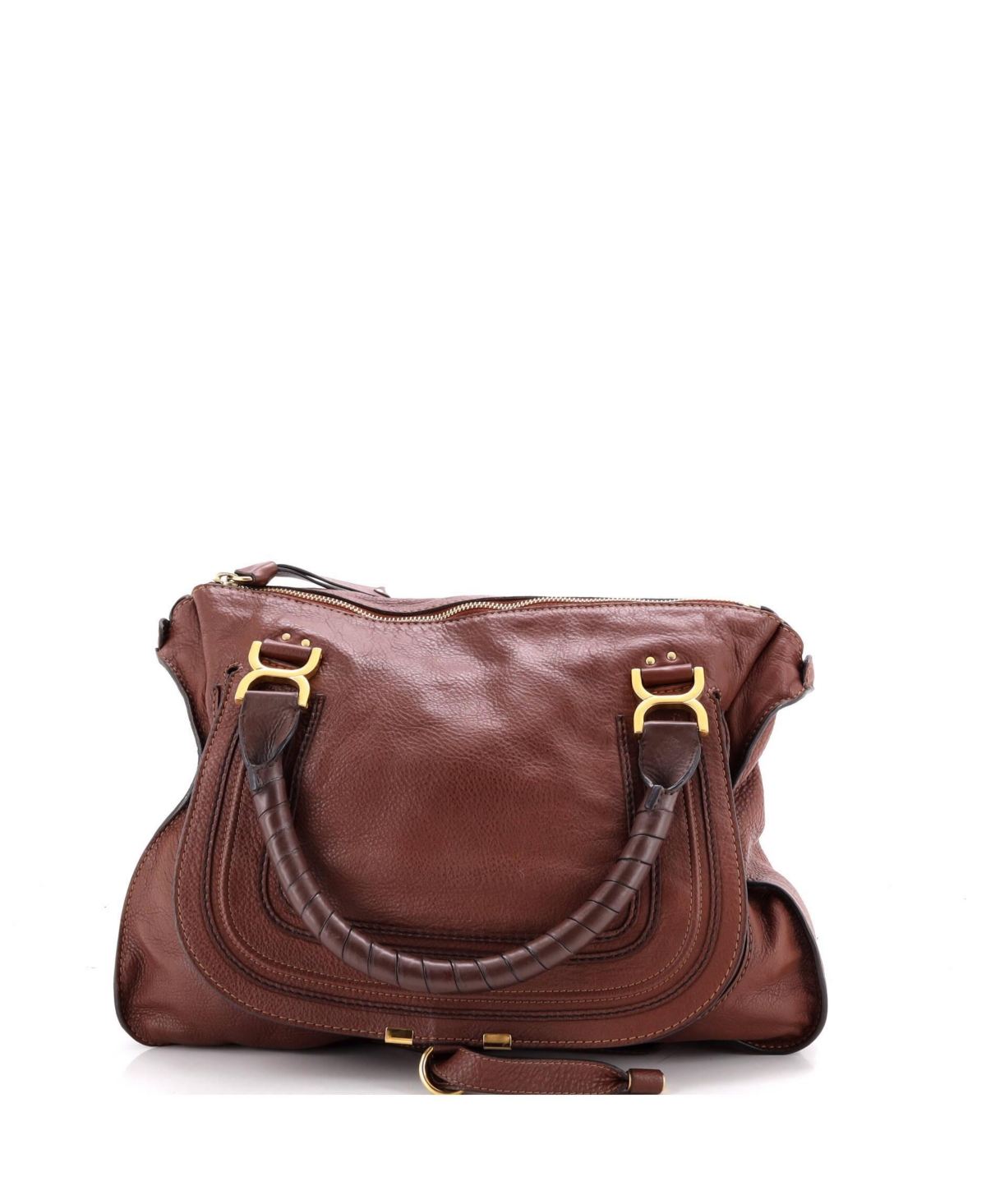 Pre-Owned Chloe Large Marcie Shoulder Bag Leather – Brown Pre-Owned Chloe Large Marcie Shoulder Bag Leather – Brown