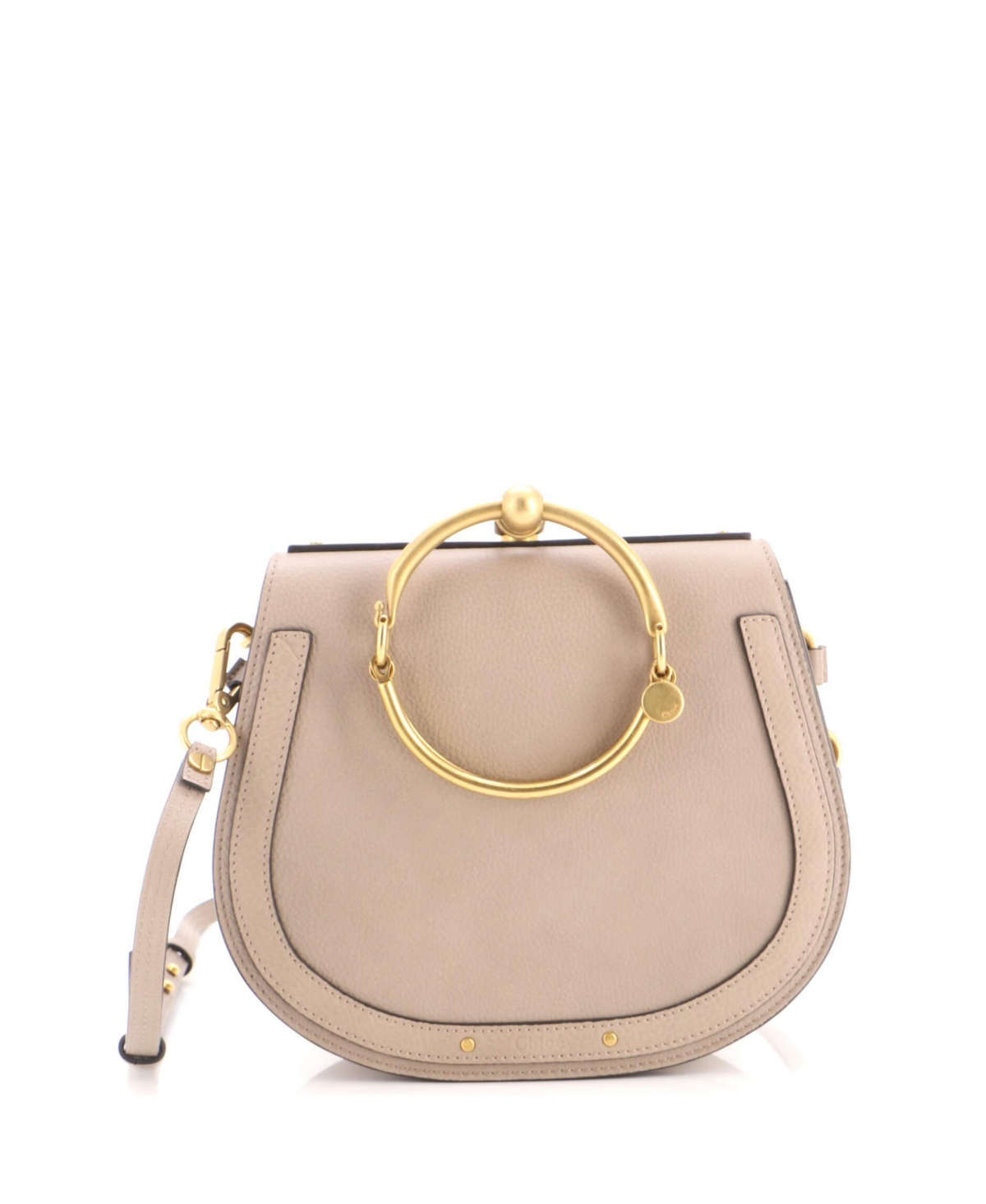 Pre-Owned Chloe Medium Nile Crossbody Bag Leather – Grey Pre-Owned Chloe Medium Nile Crossbody Bag Leather – Grey