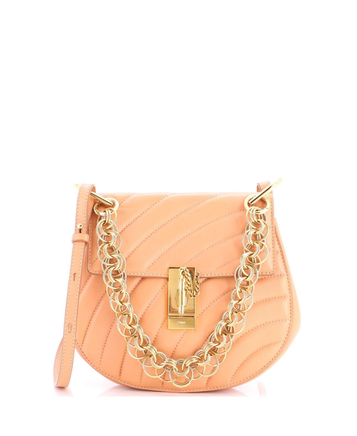 Pre-Owned Chloe Small Drew Bijou Crossbody Bag Quilted Leather – Natural Pre-Owned Chloe Small Drew Bijou Crossbody Bag Quilted Leather – Natural