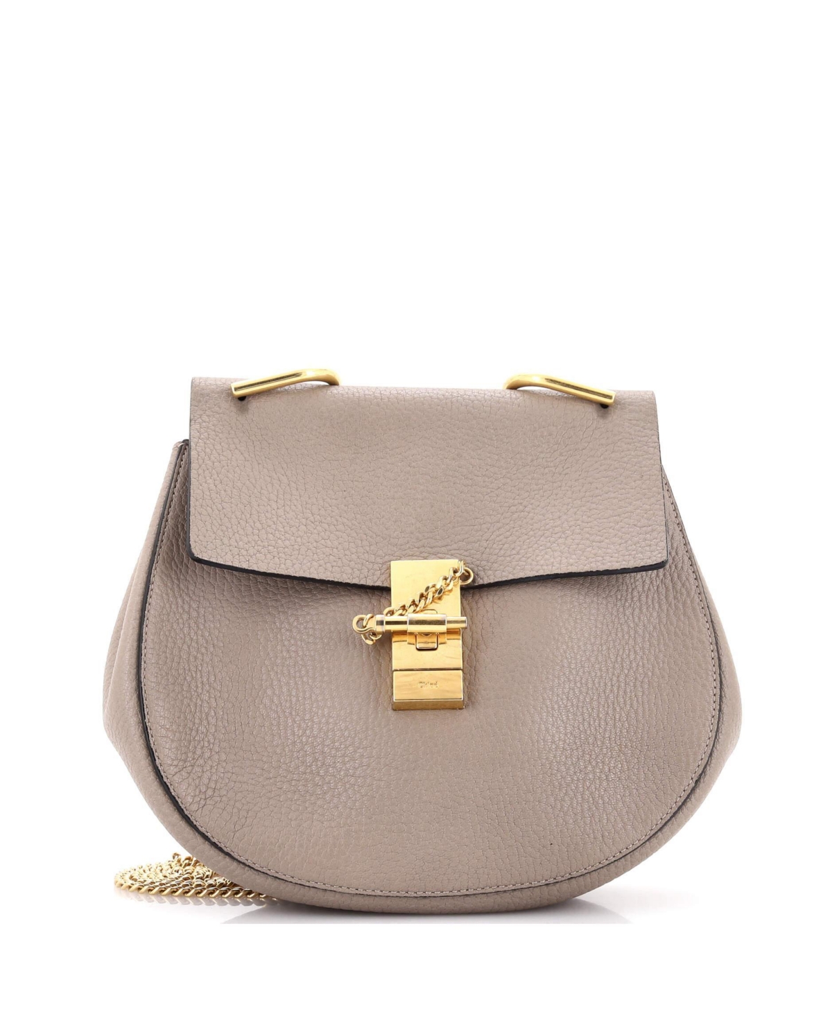 Pre-Owned Chloe Small Drew Crossbody Bag Leather – Grey
