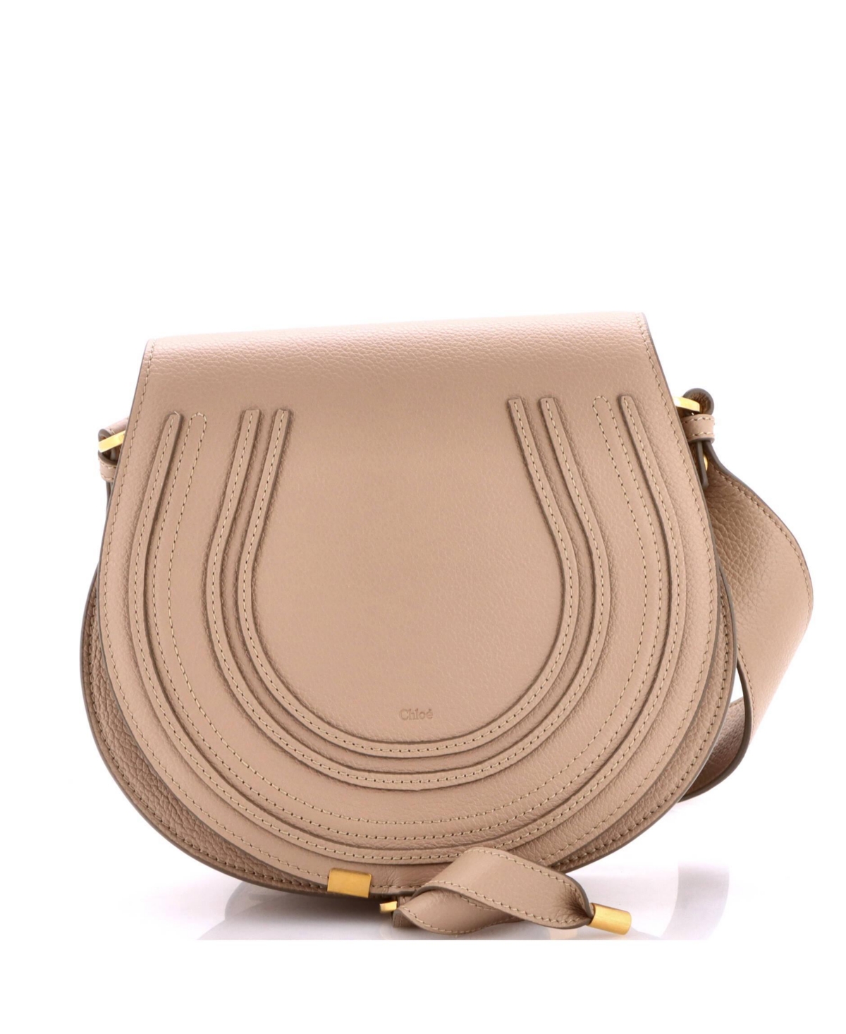 Pre-Owned Chloe Small Marcie Crossbody Bag Leather – Natural Pre-Owned Chloe Small Marcie Crossbody Bag Leather – Natural