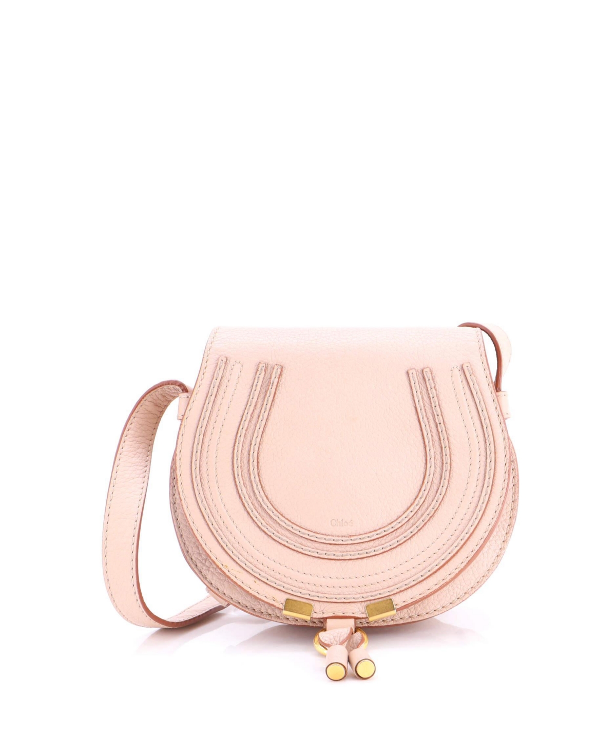 Pre-Owned Chloe Small Marcie Crossbody Bag Leather – Natural Pre-Owned Chloe Small Marcie Crossbody Bag Leather – Natural