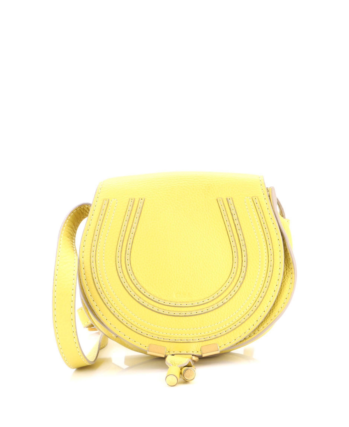 Pre-Owned Chloe Small Marcie Crossbody Bag Leather – Yellow