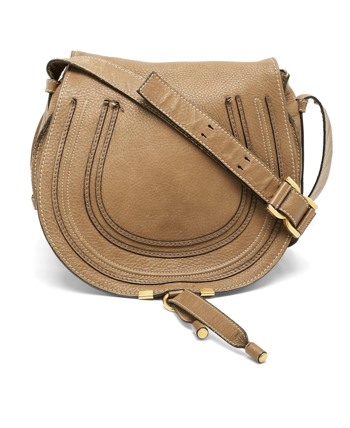 Pre-Owned Chloe Women’s Marcie Grained Leather Saddle Crossbody Bag Pre-Owned Chloe Women’s Marcie Grained Leather Saddle Crossbody Bag