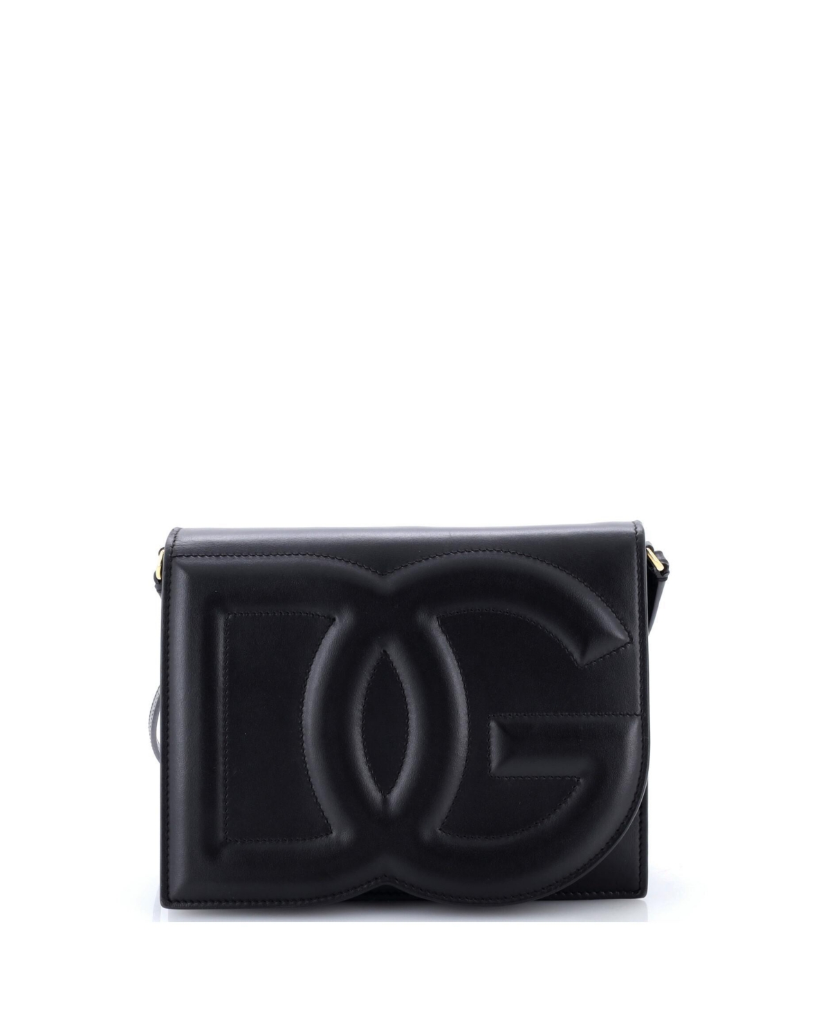 Pre-Owned Dolce and Gabbana Small Dg Logo Flap Shoulder Bag Leather – Black Pre-Owned Dolce and Gabbana Small Dg Logo Flap Shoulder Bag Leather – Black