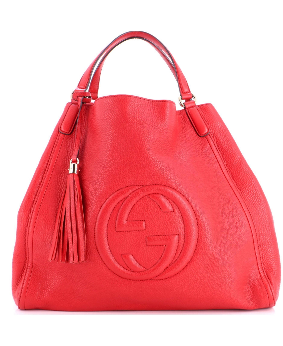 Pre-Owned Gucci Large Soho Shoulder Bag Leather – Red