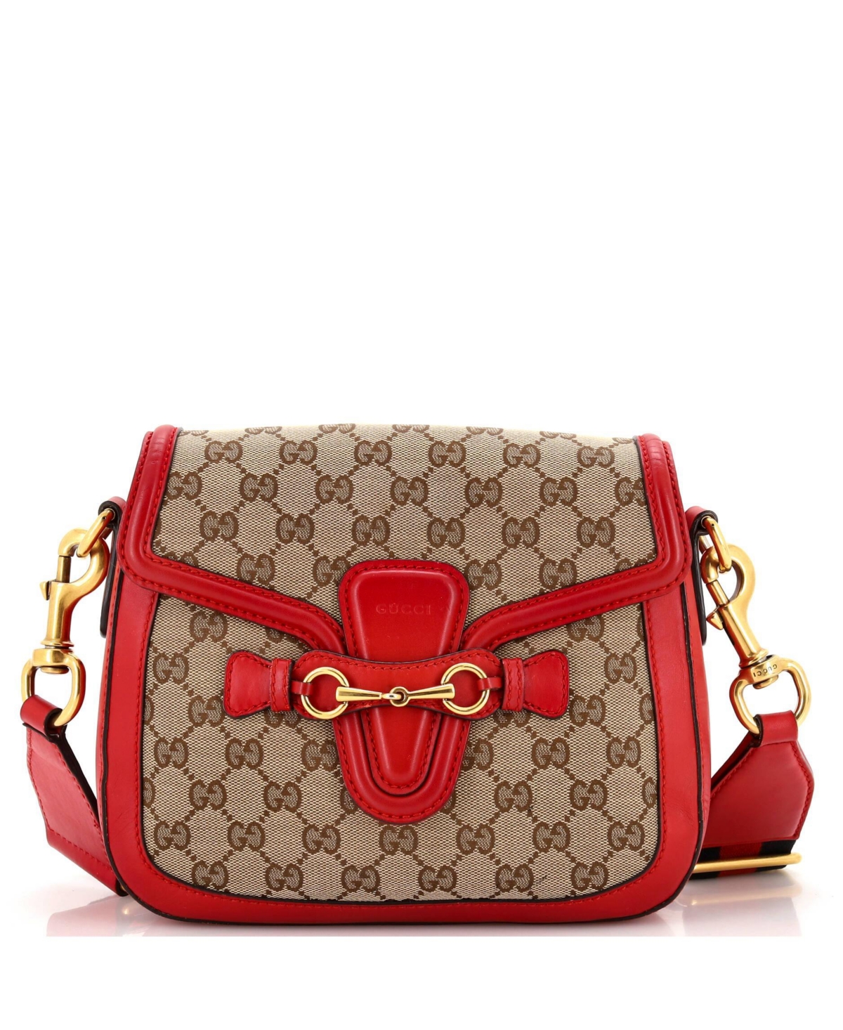 Pre-Owned Gucci Medium Lady Web Shoulder Bag Gg Canvas – Brown