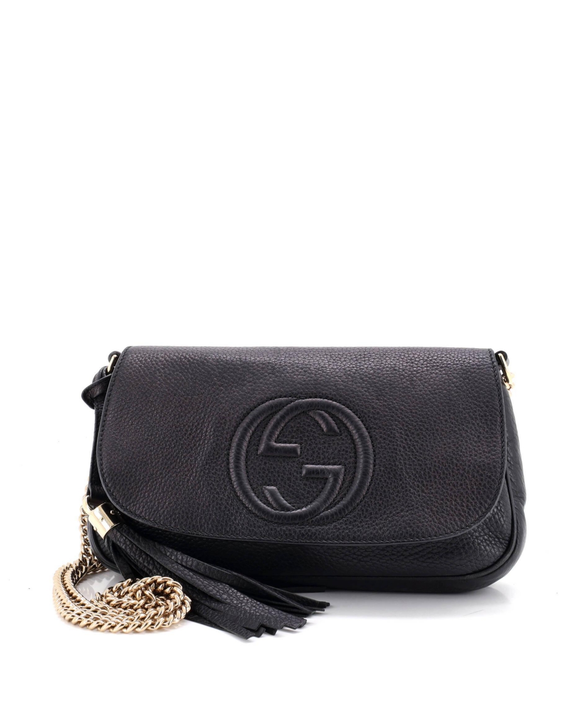 Pre-Owned Gucci Medium Soho Chain Crossbody Bag Leather – Black Pre-Owned Gucci Medium Soho Chain Crossbody Bag Leather – Black