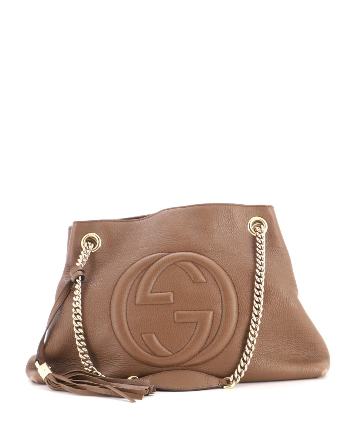 Pre-Owned Gucci Medium Soho Chain Strap Shoulder Bag Leather – Brown Pre-Owned Gucci Medium Soho Chain Strap Shoulder Bag Leather – Brown