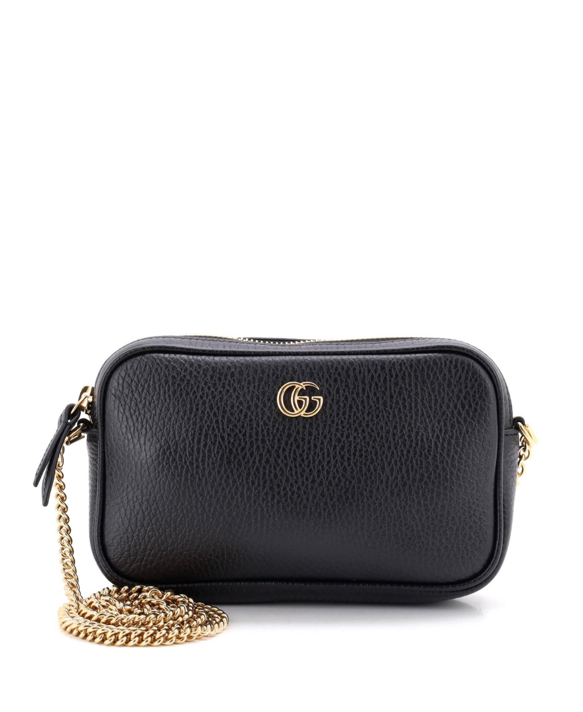 Pre-Owned Gucci Mini Gg Marmont Crossbody Bag Leather – Black