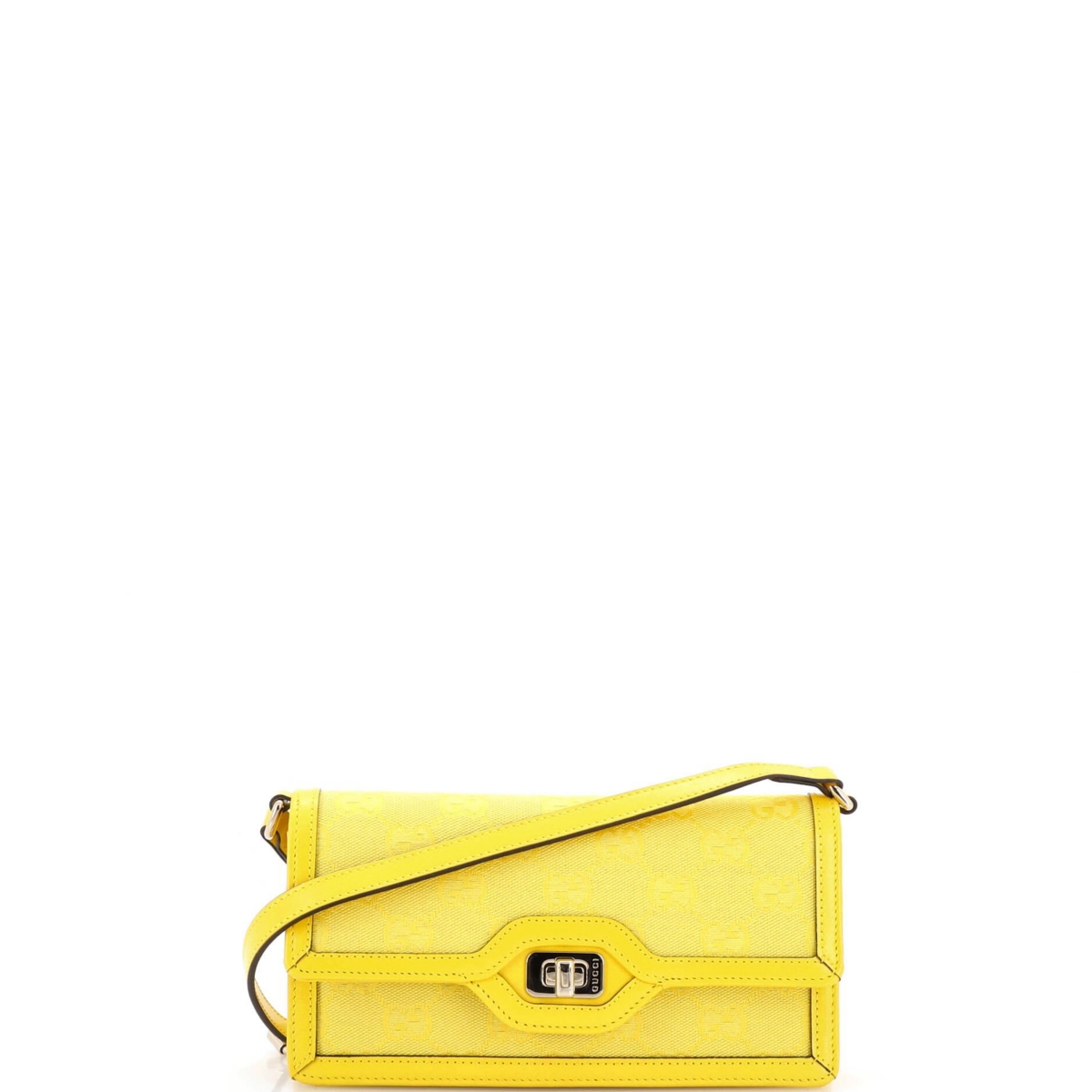 Pre-Owned Gucci Mini Luce Shoulder Bag Gg Canvas – Yellow Pre-Owned Gucci Mini Luce Shoulder Bag Gg Canvas – Yellow