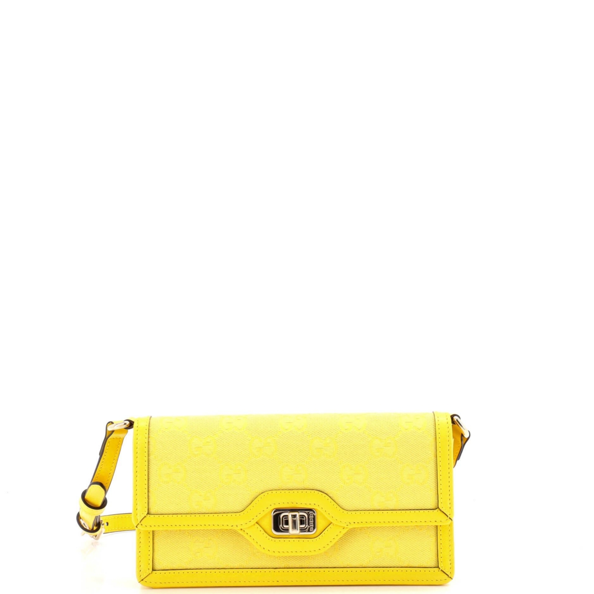 Pre-Owned Gucci Mini Luce Shoulder Bag Gg Canvas – Yellow Pre-Owned Gucci Mini Luce Shoulder Bag Gg Canvas – Yellow