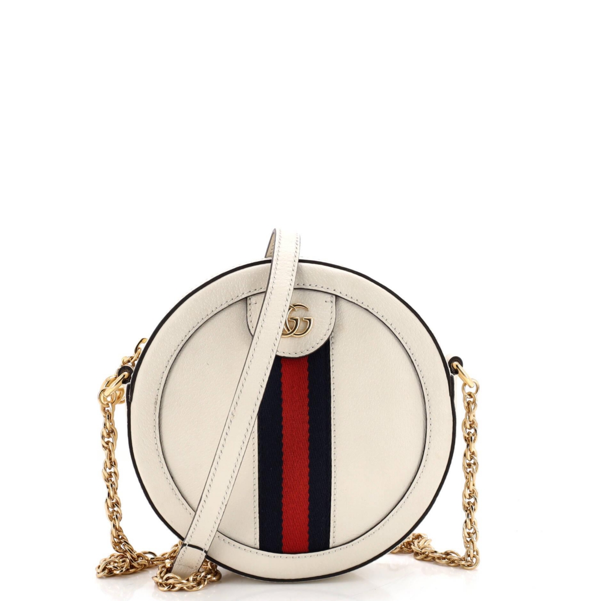 Pre-Owned Gucci Mini Ophidia Round Shoulder Bag Leather – Natural Pre-Owned Gucci Mini Ophidia Round Shoulder Bag Leather – Natural
