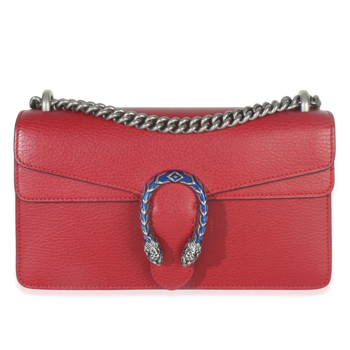 Pre-Owned Gucci Red Pebbled Calfskin Small Dionysus Shoulder Bag – Red Pre-Owned Gucci Red Pebbled Calfskin Small Dionysus Shoulder Bag – Red