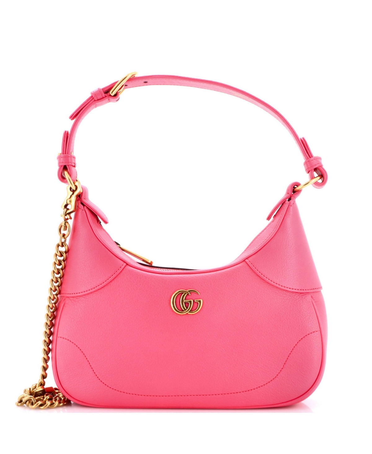 Pre-Owned Gucci Small Aphrodite Zip Shoulder Bag Leather – Pink