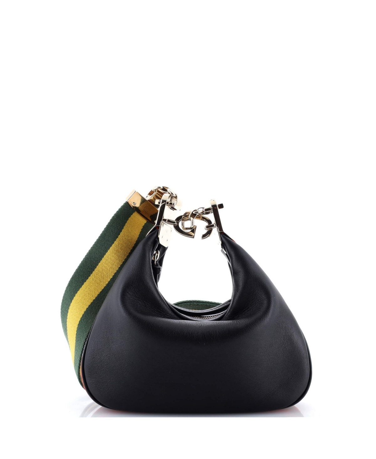 Pre-Owned Gucci Small Attache Shoulder Bag Leather – Black Pre-Owned Gucci Small Attache Shoulder Bag Leather – Black