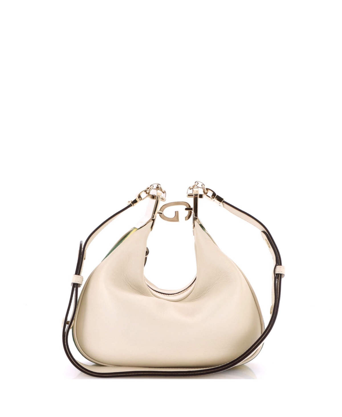 Pre-Owned Gucci Small Attache Shoulder Bag Leather – White