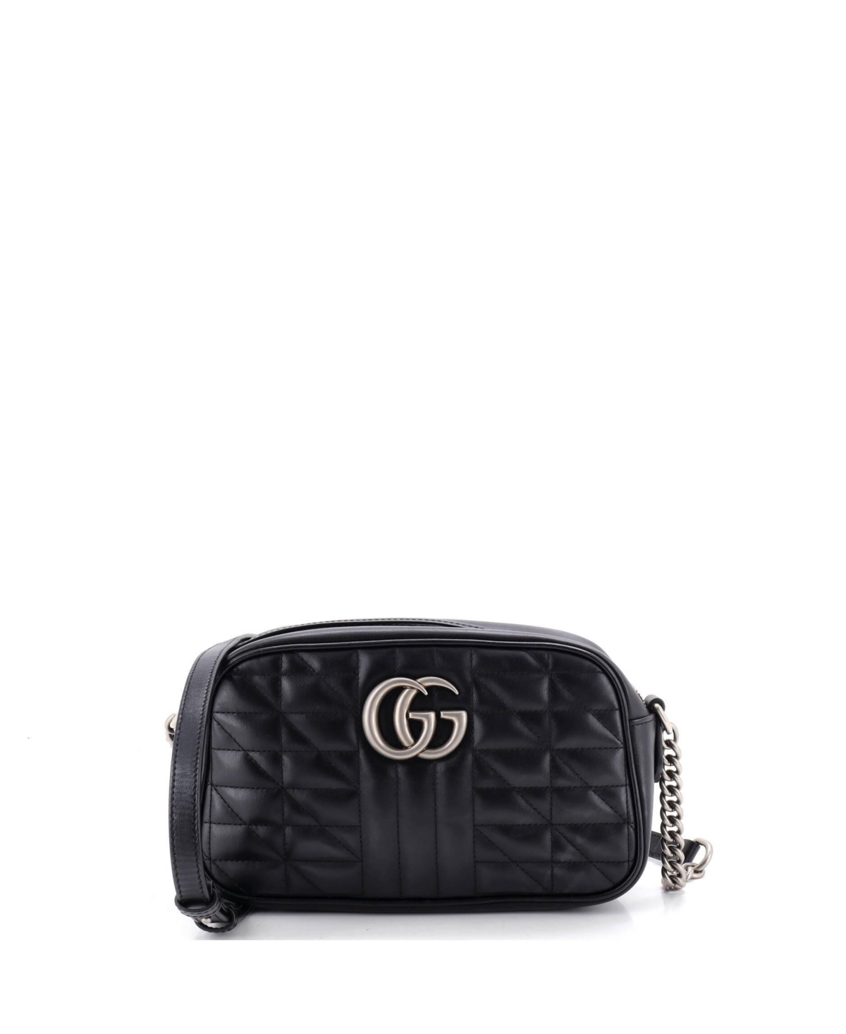 Pre-Owned Gucci Small Gg Marmont Shoulder Bag Mixed Matelasse Leather – Black Pre-Owned Gucci Small Gg Marmont Shoulder Bag Mixed Matelasse Leather – Black