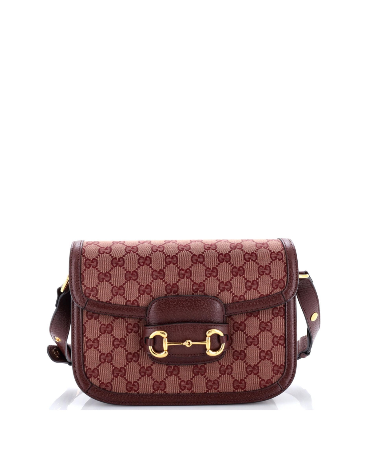 Pre-Owned Gucci Small Horsebit 1955 Shoulder Bag Gg Denim – Brown