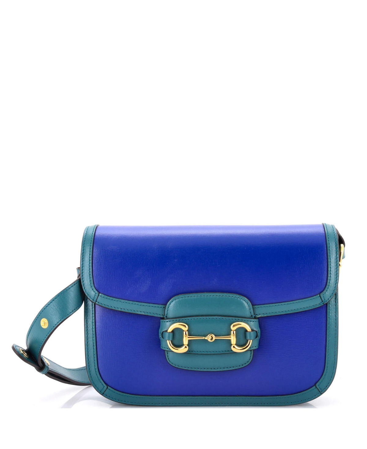 Pre-Owned Gucci Small Horsebit 1955 Shoulder Bag Leather – Blue