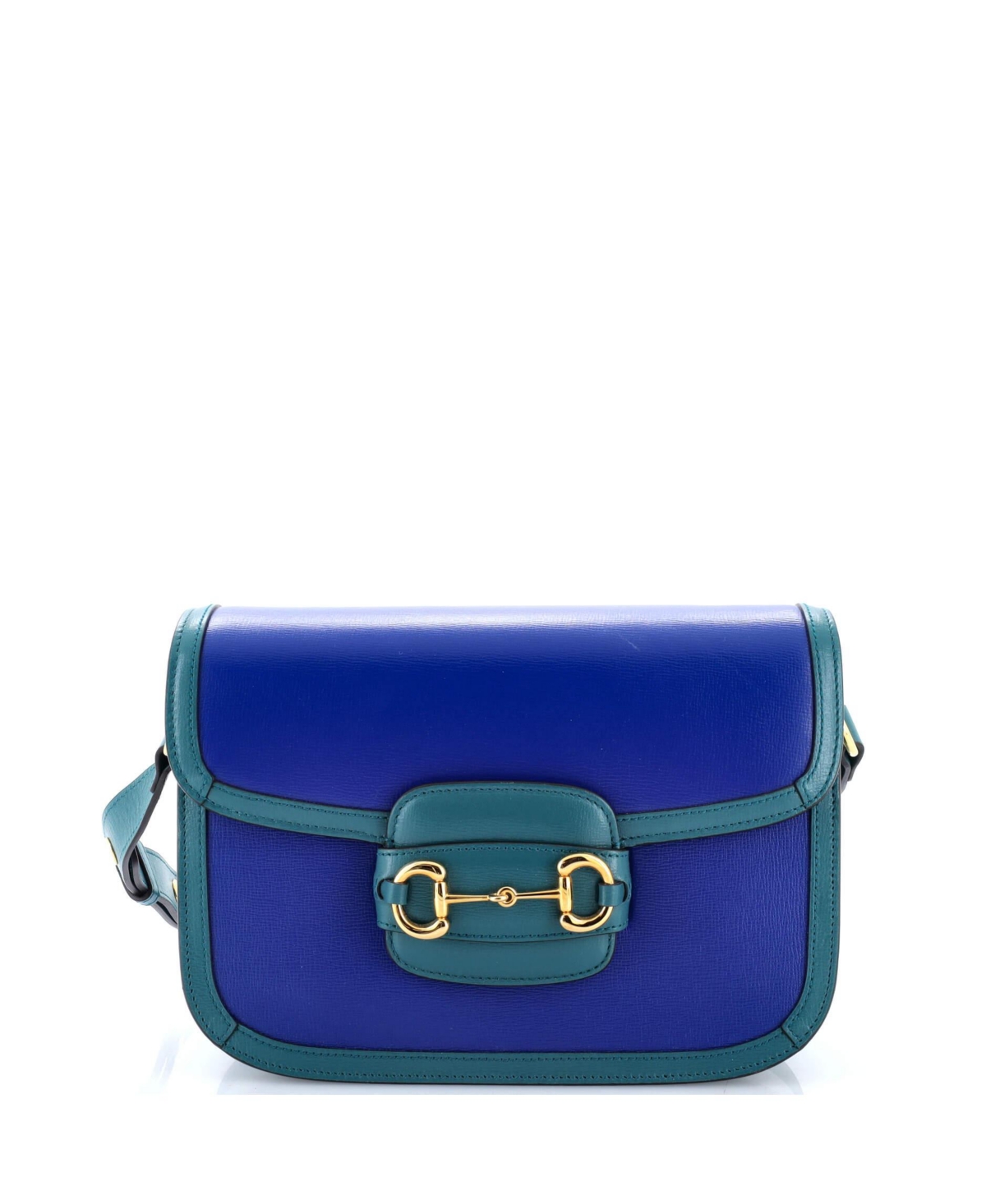 Pre-Owned Gucci Small Horsebit 1955 Shoulder Bag Leather – Blue