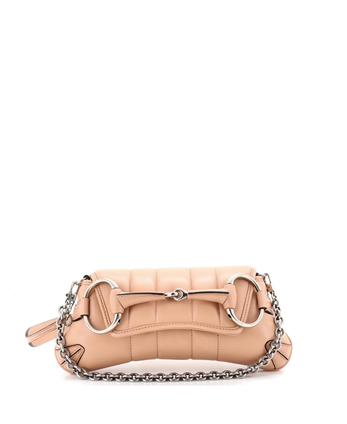 Pre-Owned Gucci Small Horsebit Chain Shoulder Bag Vertical Quilted Leather – Natural Pre-Owned Gucci Small Horsebit Chain Shoulder Bag Vertical Quilted Leather – Natural