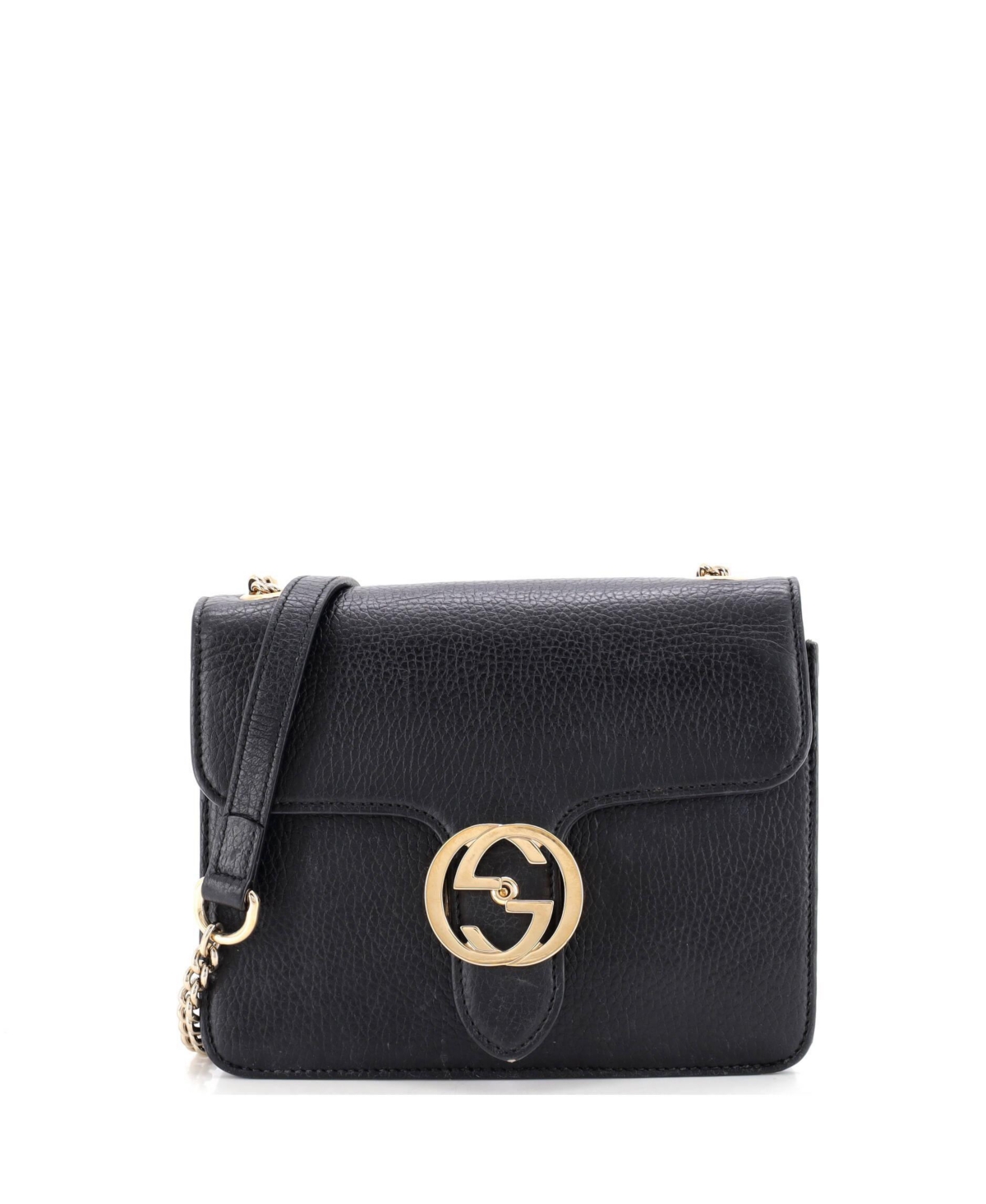 Pre-Owned Gucci Small Interlocking Shoulder Bag Leather – Black Pre-Owned Gucci Small Interlocking Shoulder Bag Leather – Black
