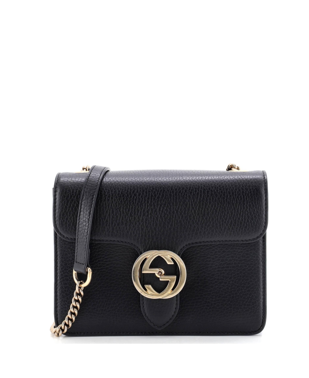 Pre-Owned Gucci Small Interlocking Shoulder Bag Leather – Black Pre-Owned Gucci Small Interlocking Shoulder Bag Leather – Black