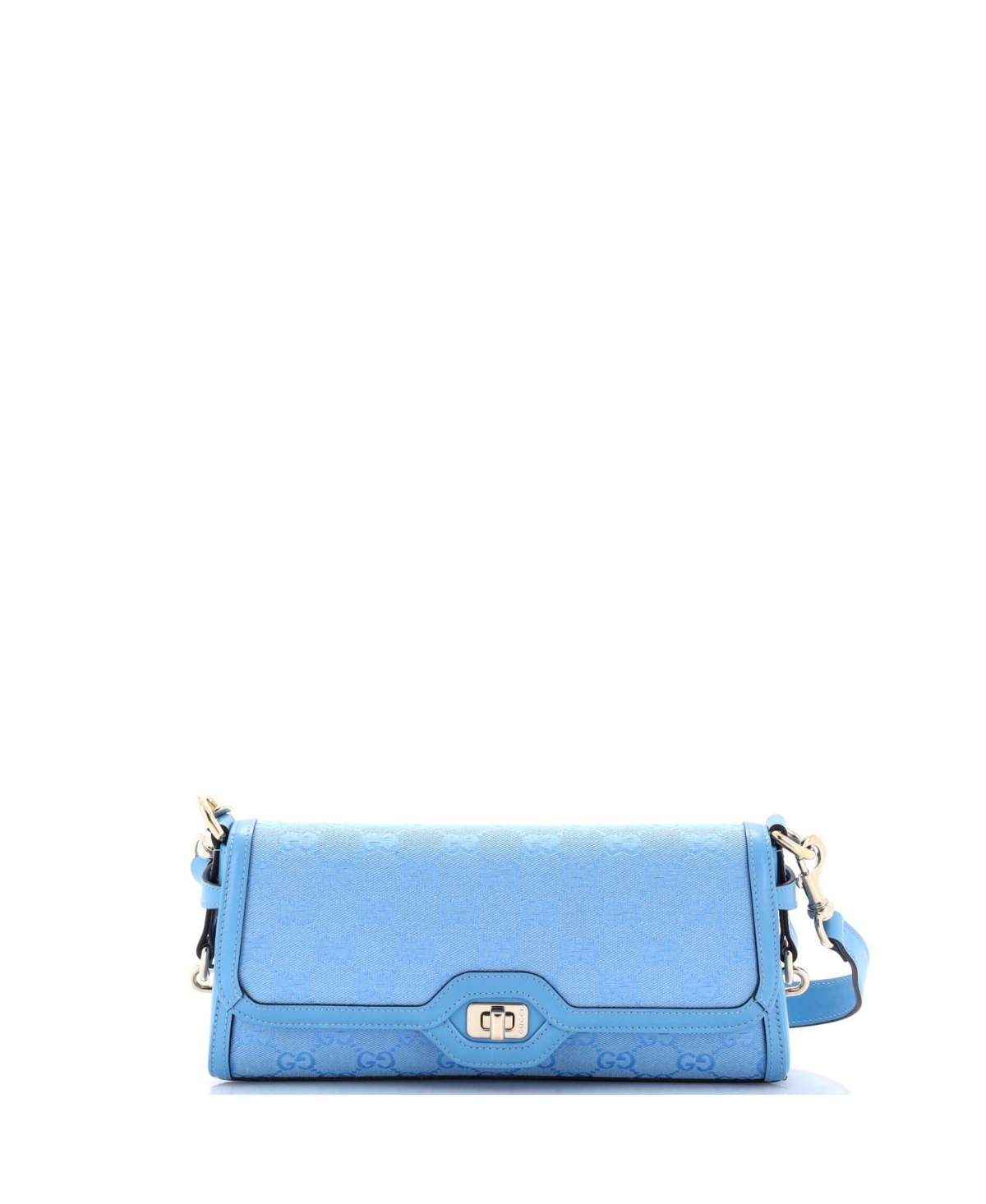 Pre-Owned Gucci Small Luce Shoulder Bag Canvas – Blue