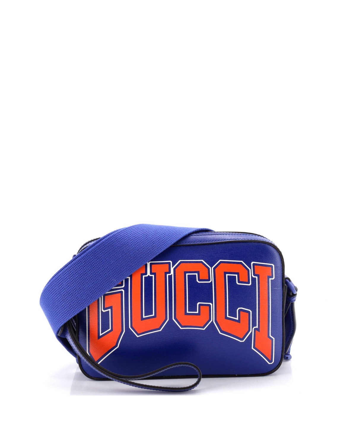 Pre-Owned Gucci Small Ny Dragons Camera Crossbody Bag Printed Leather – Blue