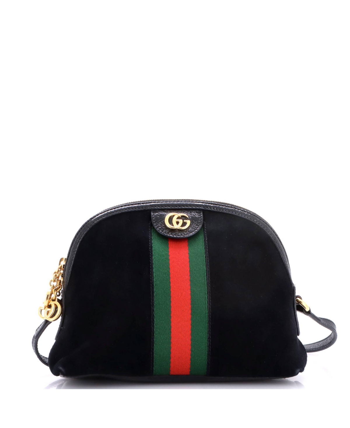 Pre-Owned Gucci Small Ophidia Dome Shoulder Bag Suede – Black Pre-Owned Gucci Small Ophidia Dome Shoulder Bag Suede – Black